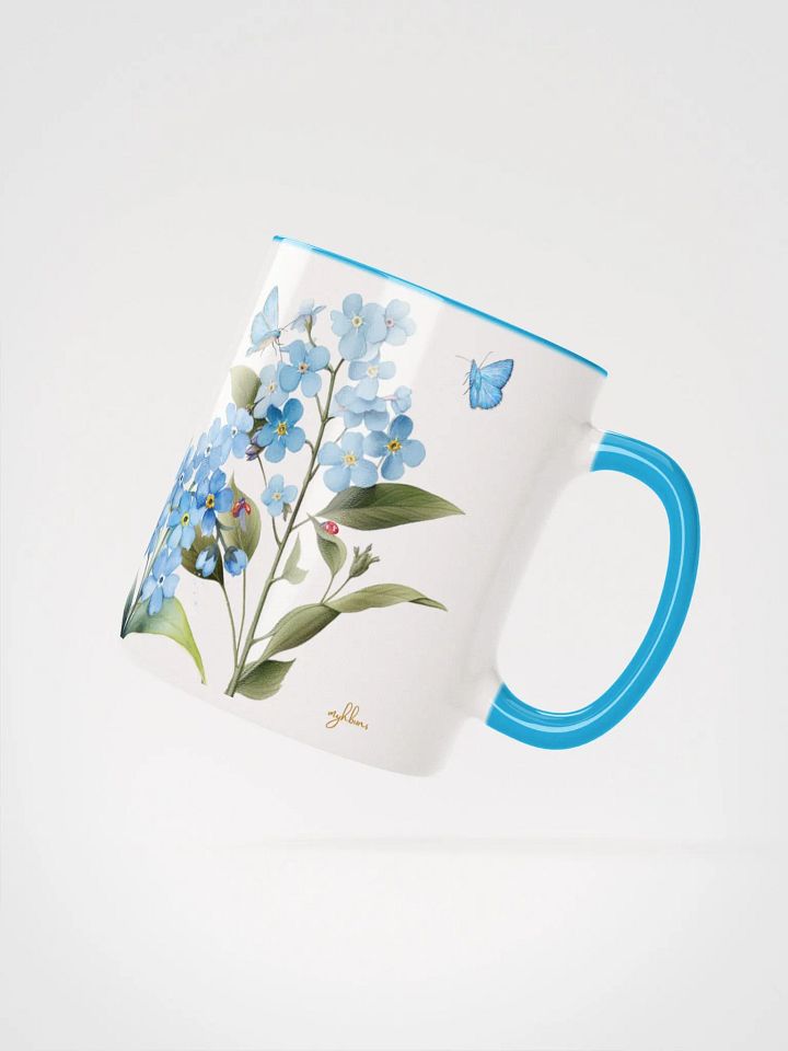 Forget-Me-Not Whispers Ceramic Mug | 11oz & 15oz | Dishwasher & Microwave Safe | Vibrant Interior Colors product image (2)