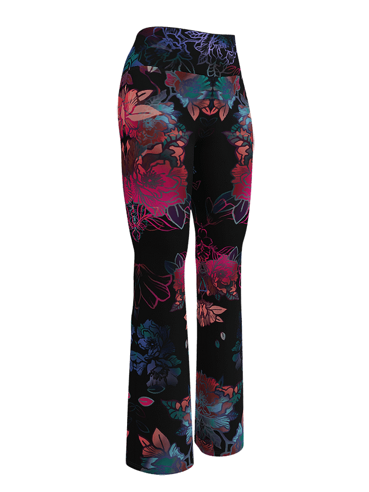 Black lace-flare leggings product image (1)