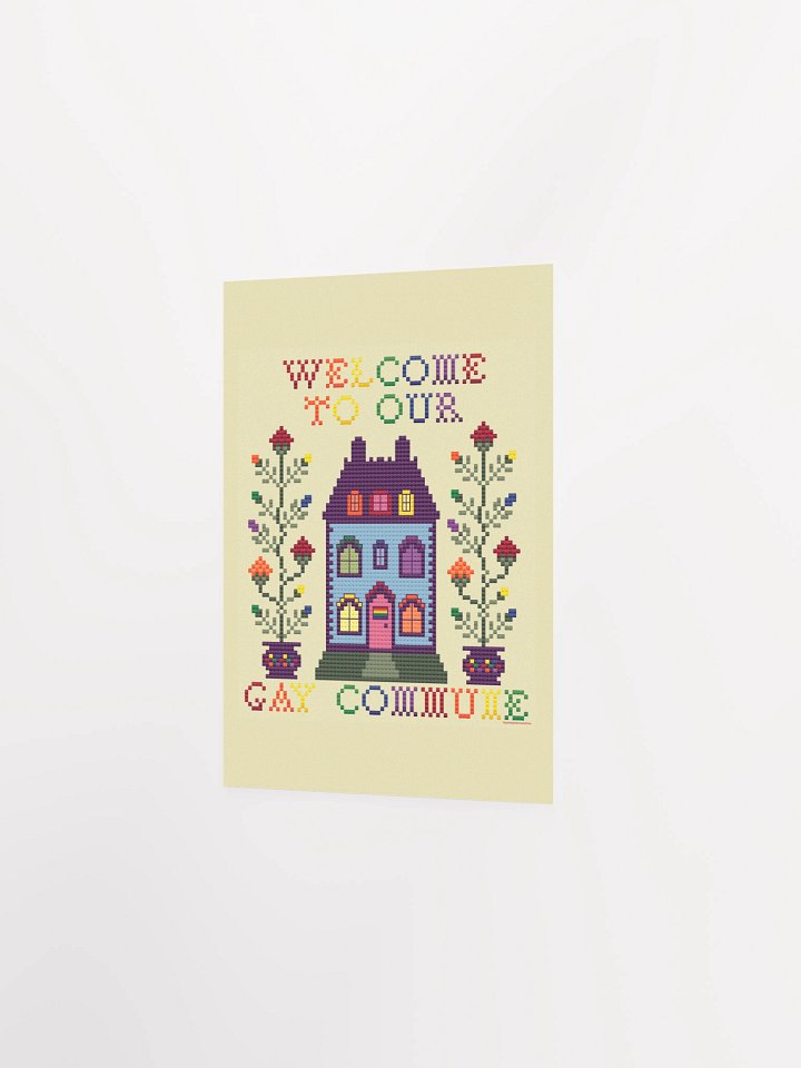 Welcome to Our Gay Commune Print - Pride Flag product image (2)