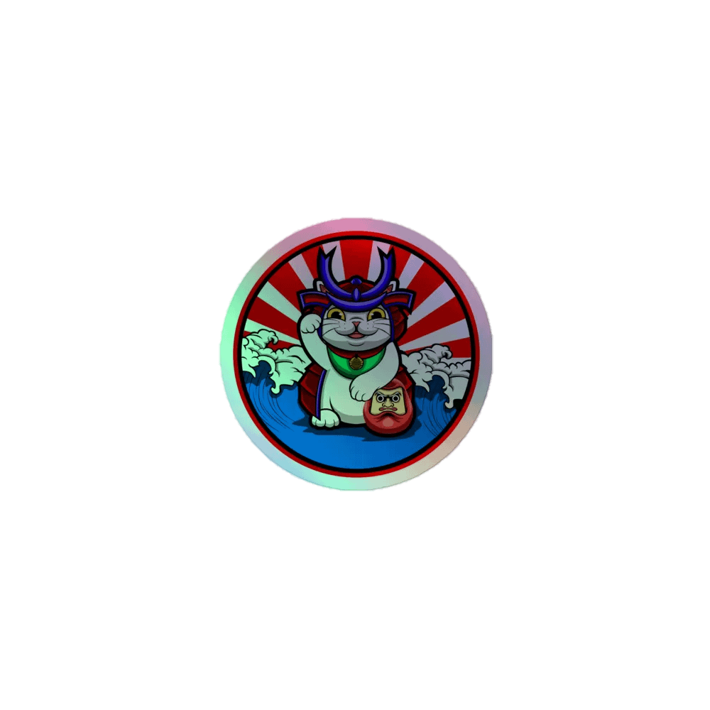 OG Samurai Neko Kiss Cut Sticker product image (1)