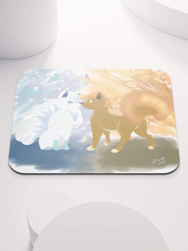 Snow and Fire Vulpix Mousepad product image (1)