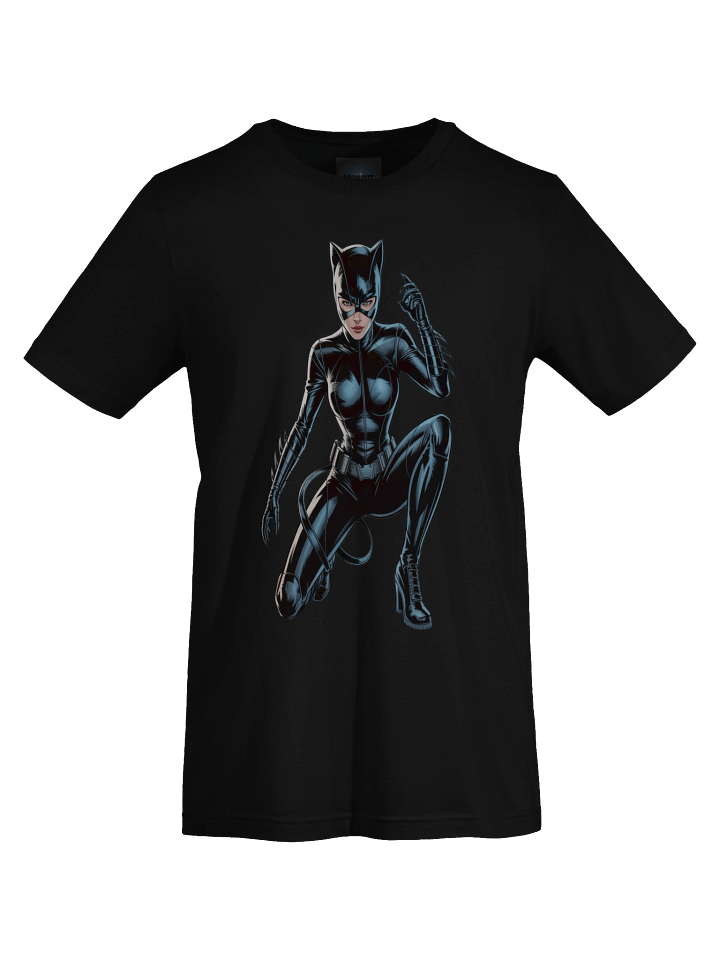 Clawed Eclipse: Catwoman's Nocturnal Pounce T-Shirt product image (1)