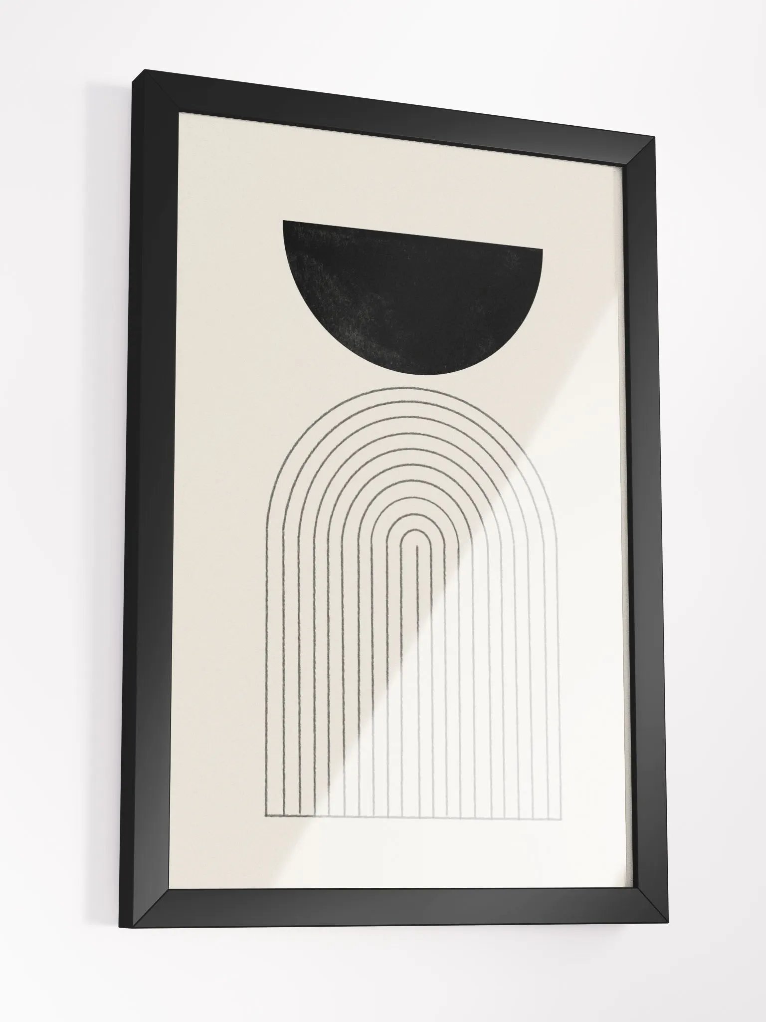Minimalist Arch Framed Poster | Modern Elegance with Clean Lines & Neutral Tones product image (4)