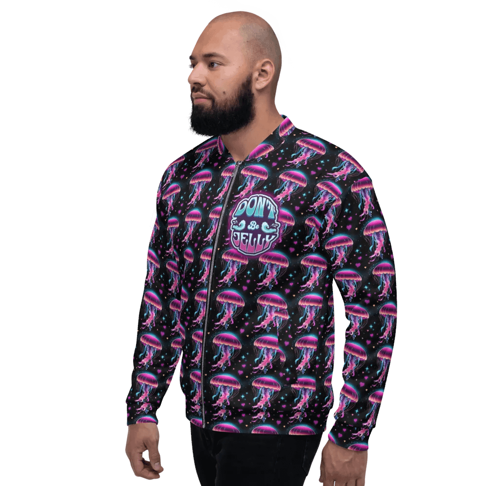 Funny Jellyfish All Over Print Bomber Jacket product image (6)