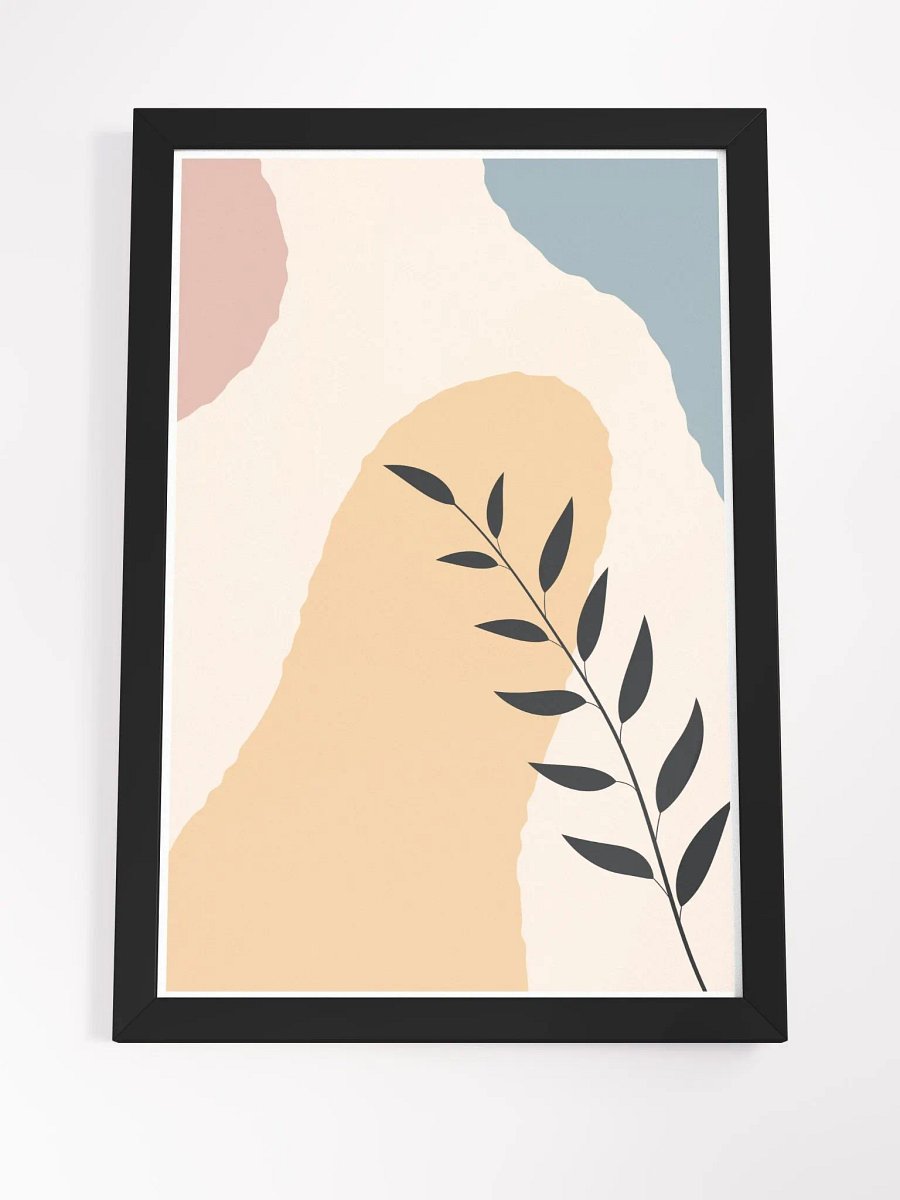 Pastel Leafy Silhouette Framed Poster product image (20)