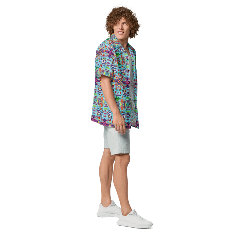Abstract Doodle Characters Unisex Hawaiian Shirt product image (6)