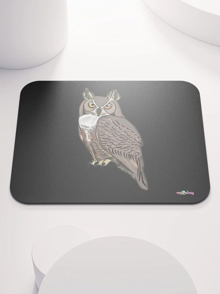 Owl Logo Classic Mouse Pad (Black) product image (2)