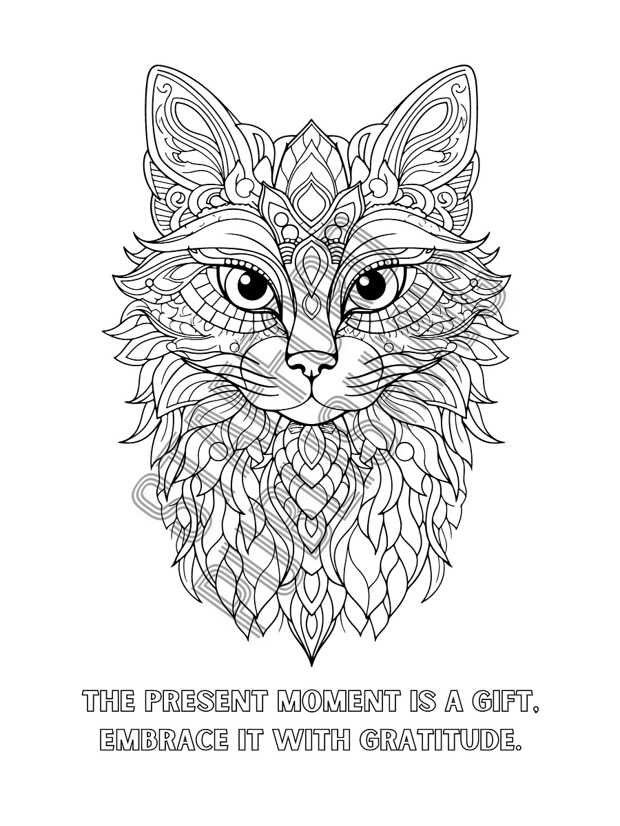 Animal Mandala Coloring Book with Wisdom and Reflections Printable Version product image (9)