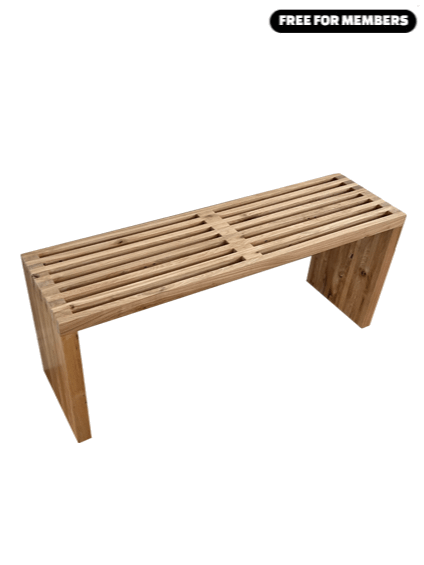 [Build Plans] Simple Build 1x2 Hardwood Bench product image (1)