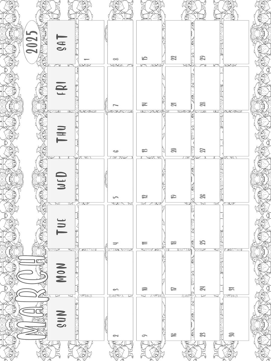 2025 A Gnomie Year Coloring Calendar product image (7)