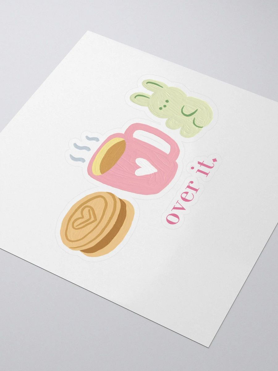 Over It, Cookie Coffee Bunny Sticker product image (7)