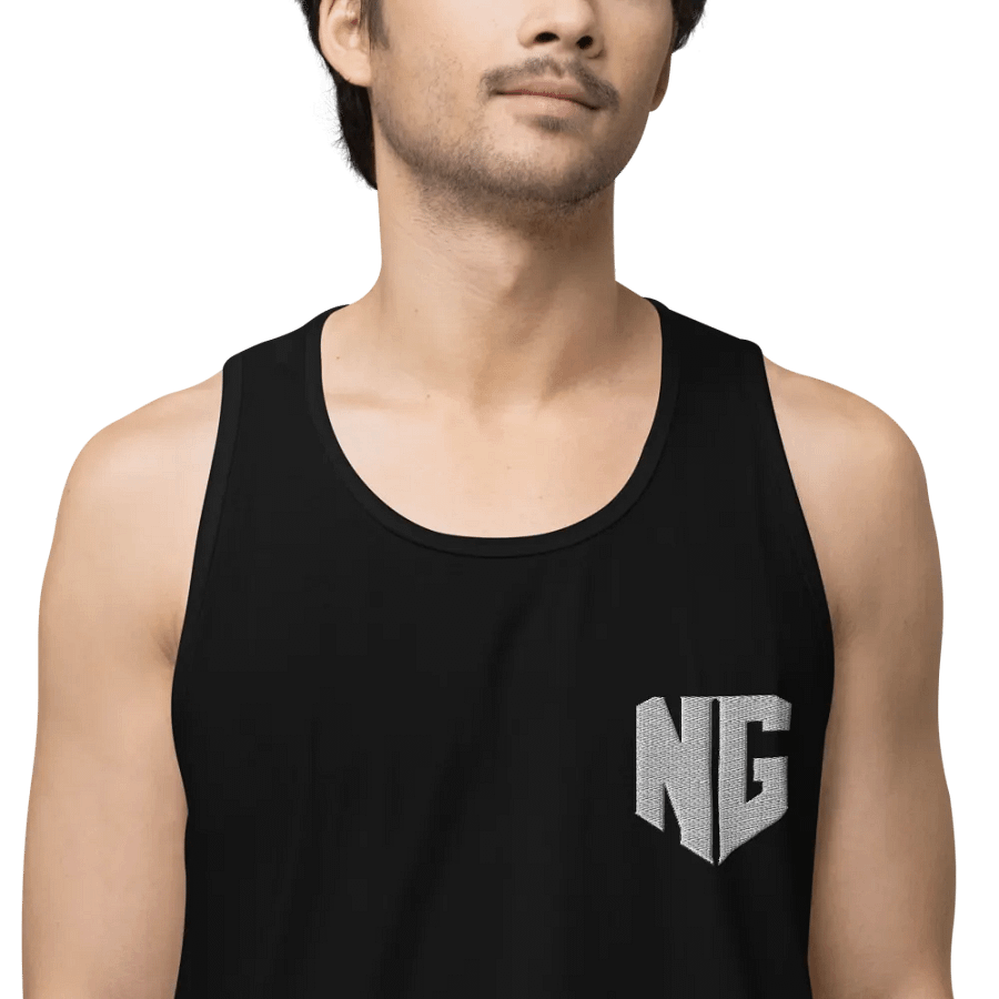 N.E.W. Gaming Muscle Tank - White Logo (Embroidered) product image (3)