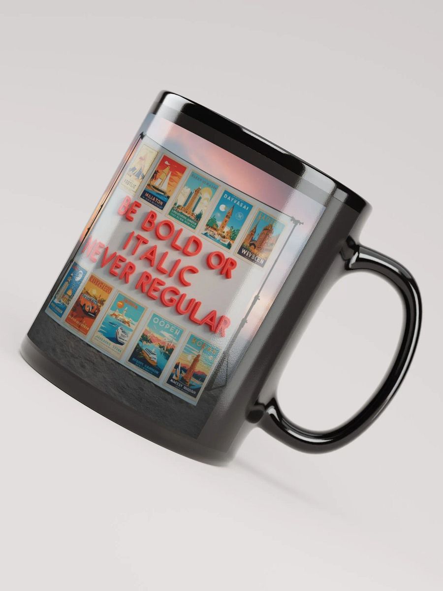 Vintage Travel Poster Black Glossy Mug product image (12)