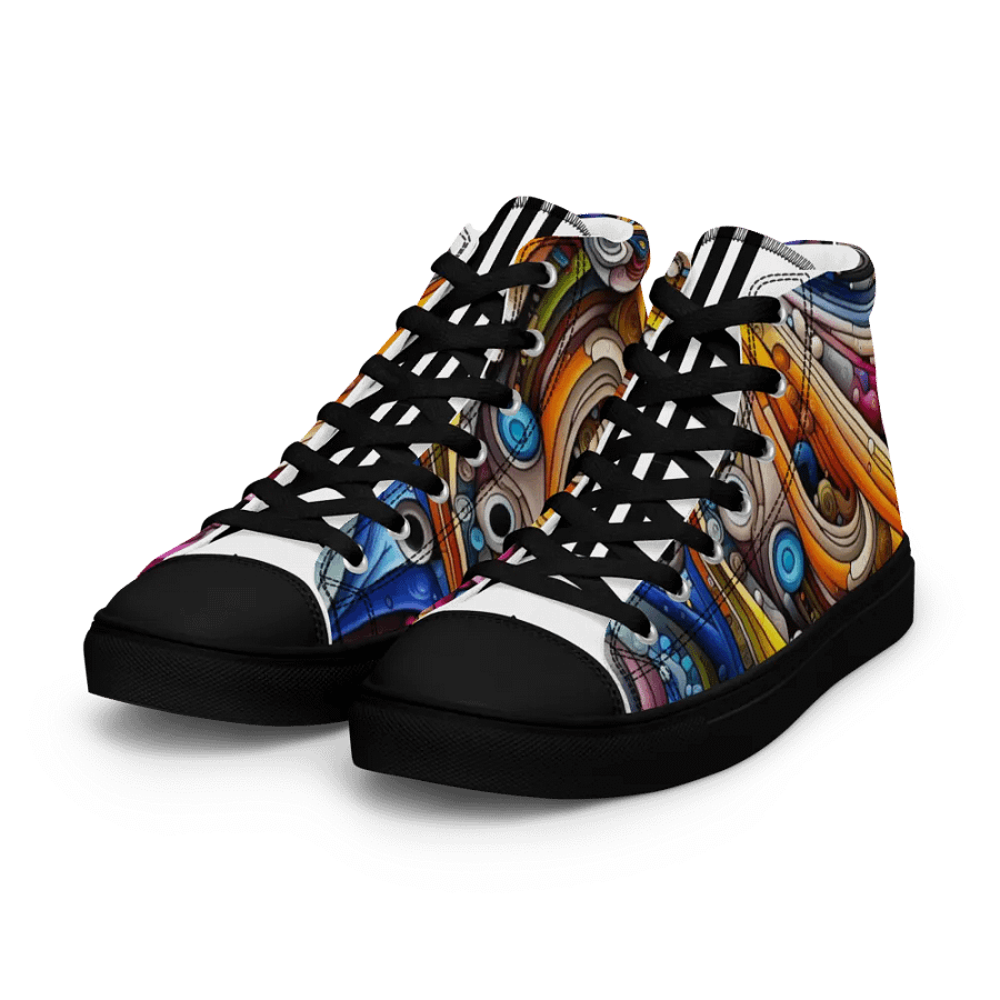 Women's High Top Canvas Shoes -colourful vibrant and trendy design product image (4)
