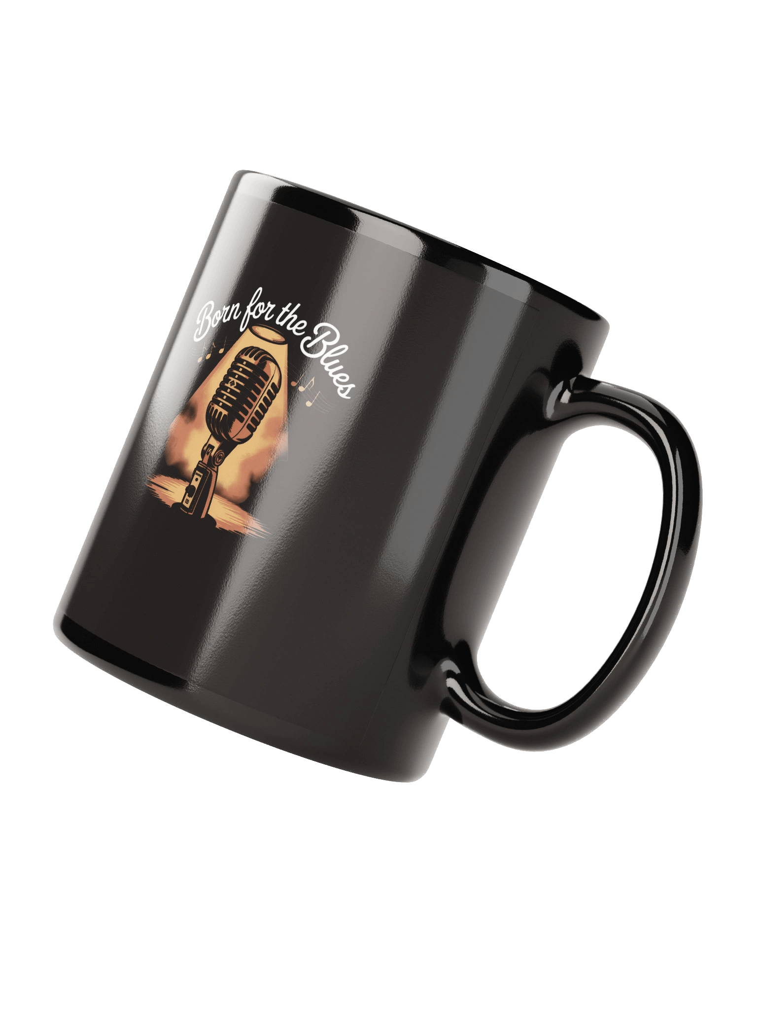 Born for the Blues – Black Glossy Mug (The Slogan Series) product image (3)