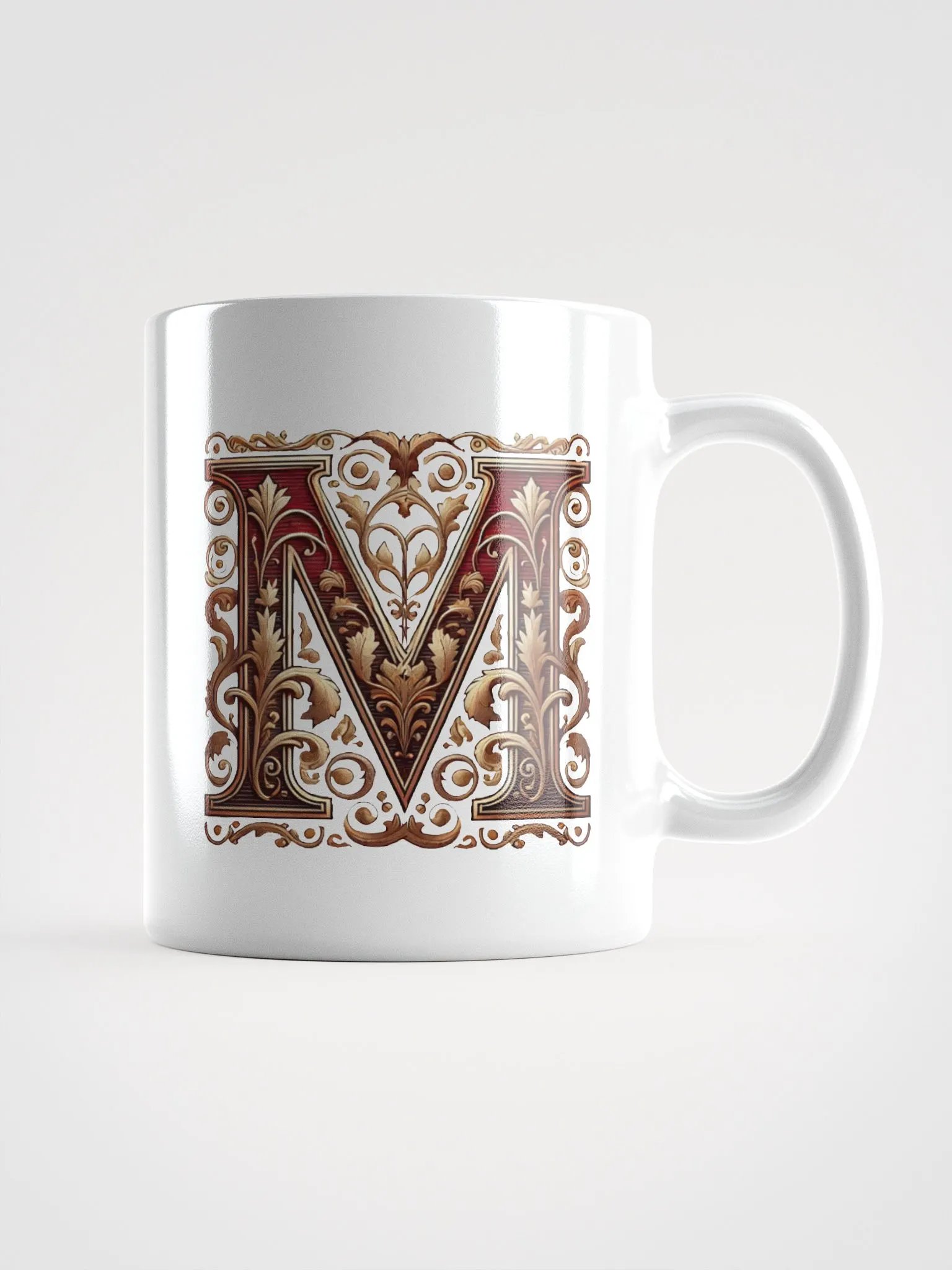 Vintage Floral Monogram Mug product image (2)