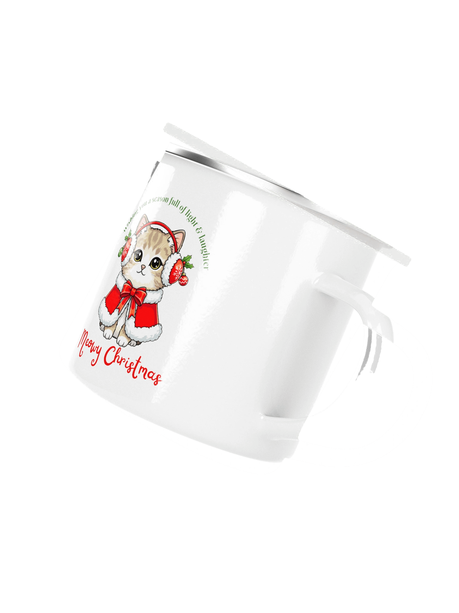 Festive Feline Enamel Mug product image (3)