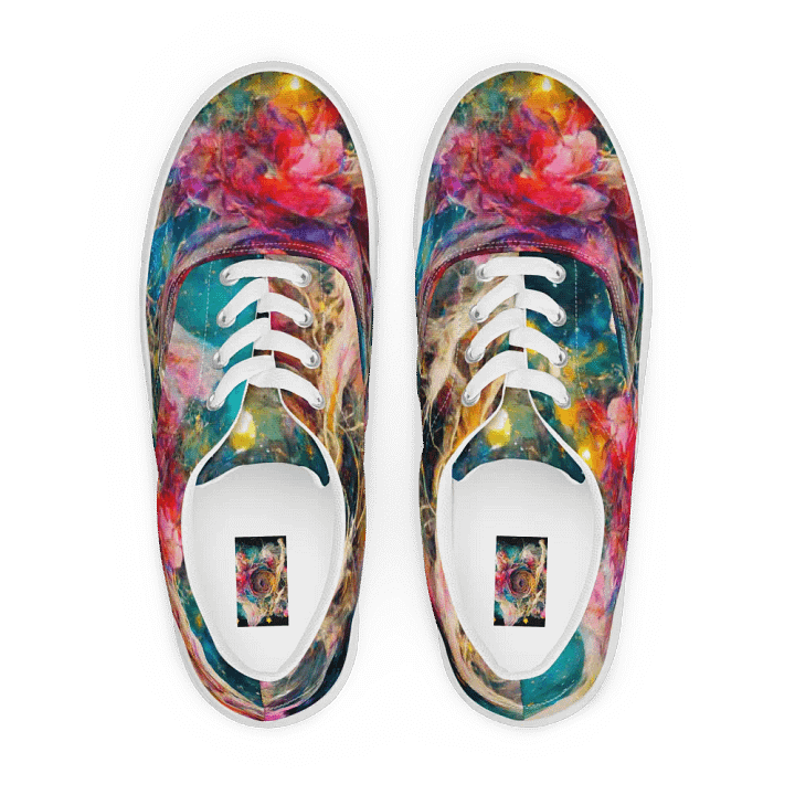 men's cosmic blossom lace-up canvas shoes product image (1)