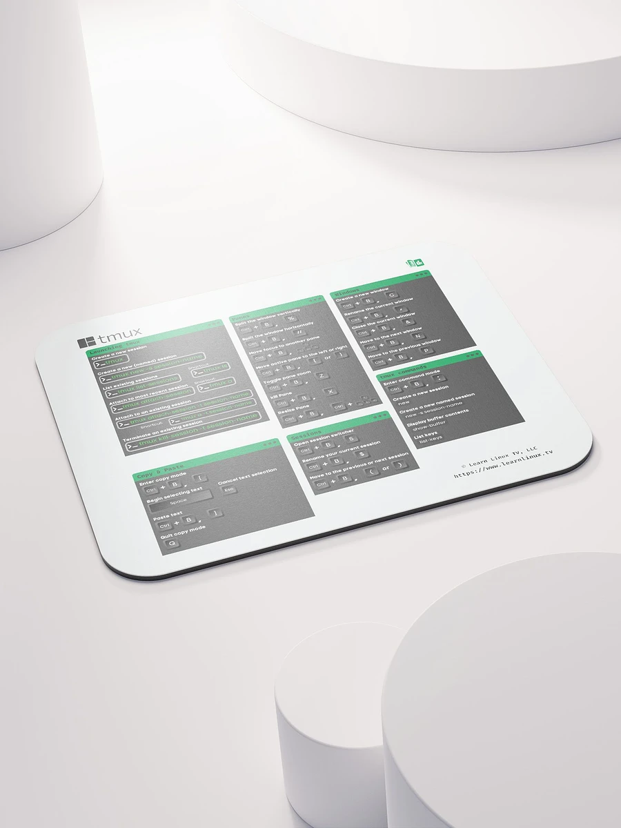 tmux Mouse Pad with Cheat Sheet (Color Variation) product image (5)