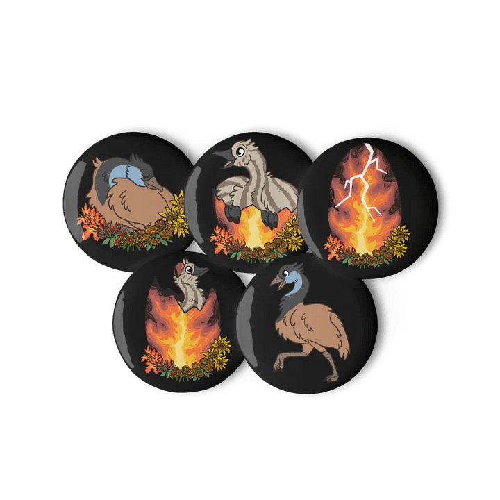 RAWR Ember Pins - Large Black product image (1)