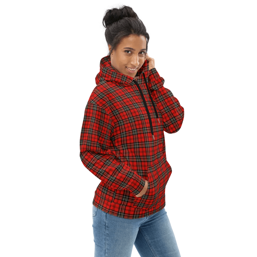 Red Vintage Plaid Hoodie product image (1)