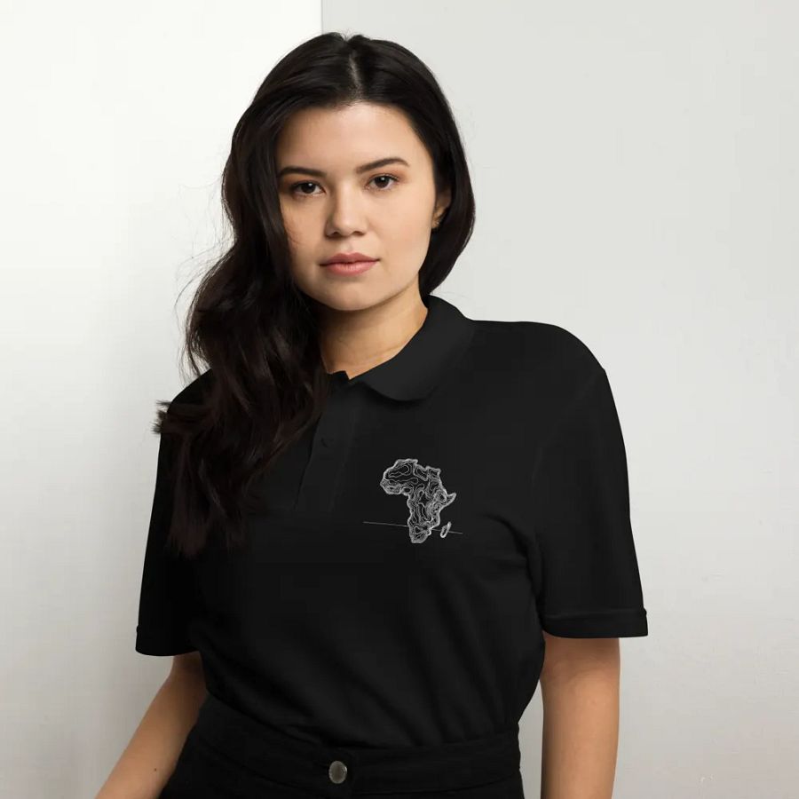 Africa Map Line Art Minimalist Unisex Polo Shirt product image (13)