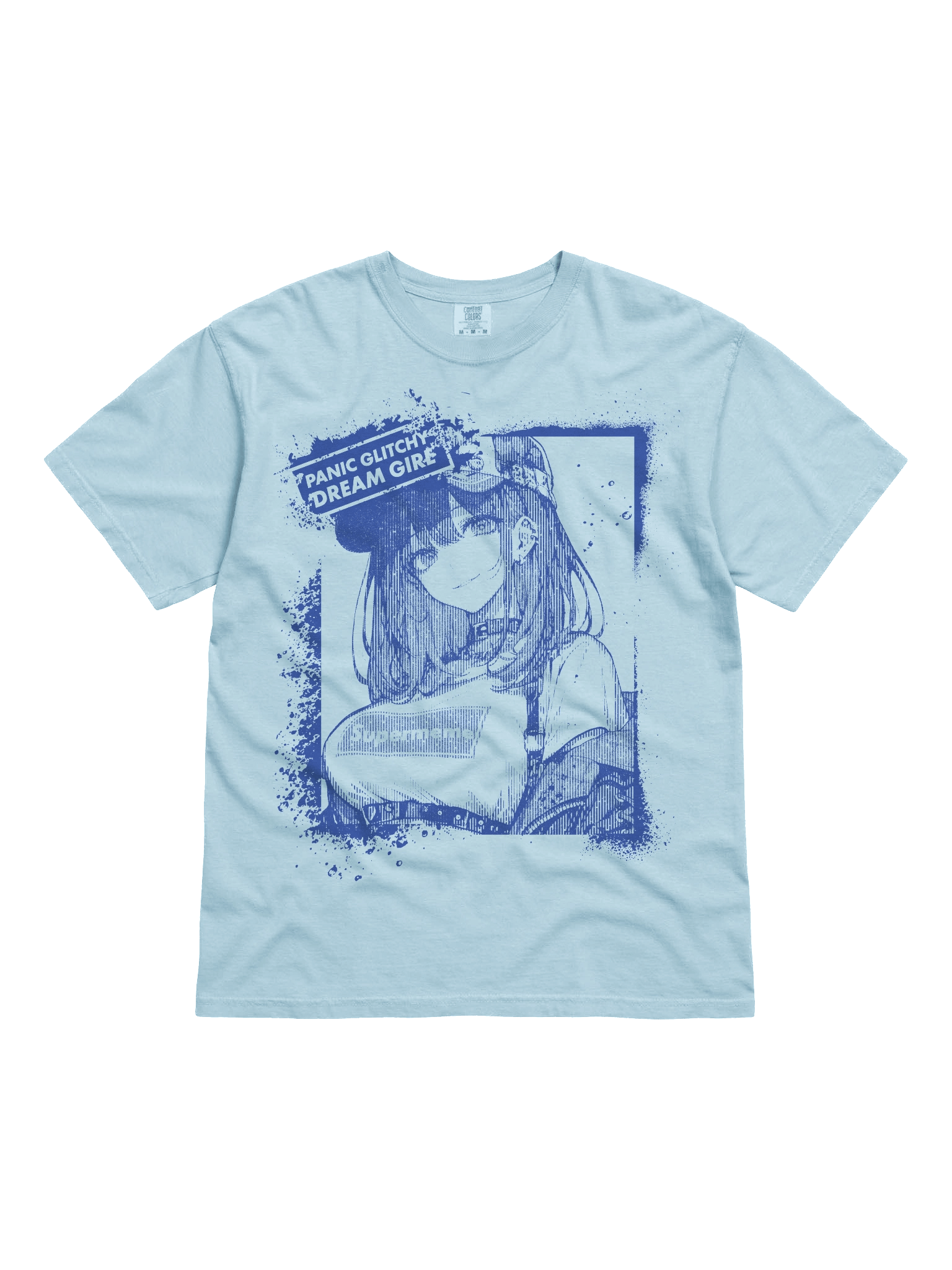 Panic Glitchy Dream Girl Blue Grunge product image (41)