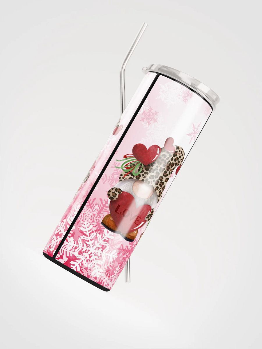 Embrace Love Every Sip: Valentine's Day Stainless Steel Tumbler with Reusable Straw product image (4)