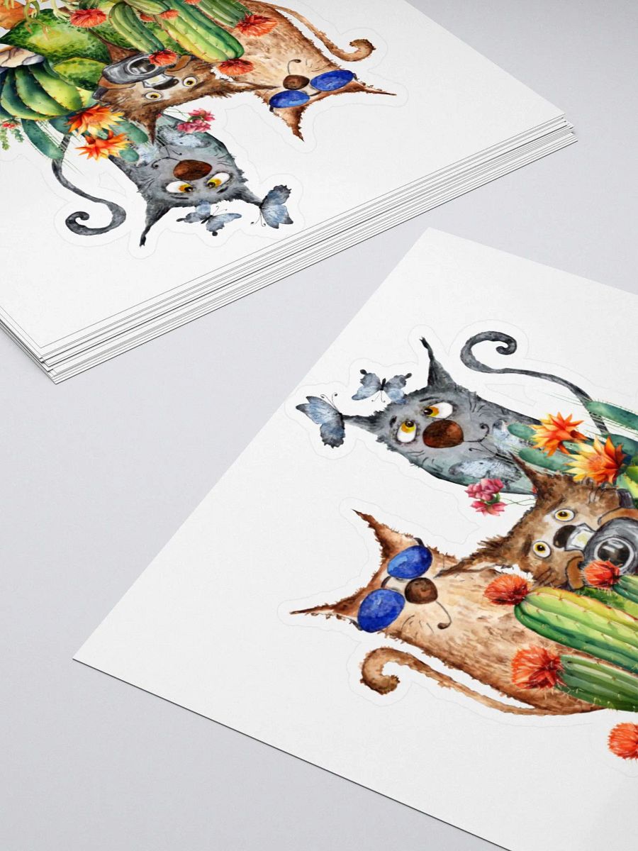 Desert Bloom: A Tale of Resilience Kiss Cut Sticker | Whimsical Vinyl Decal product image (10)