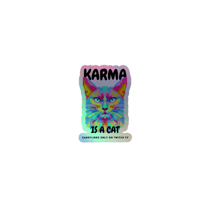 karma is a cat stickers product image (1)