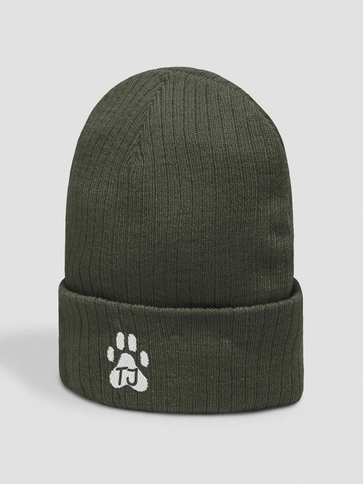 TJ Paw Recycled Cuffed Beanie (white detail) product image (13)