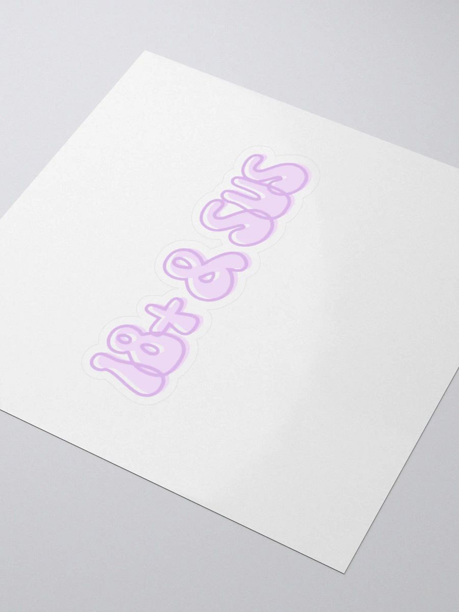 18+ & Sus Sticker, Pink product image (8)