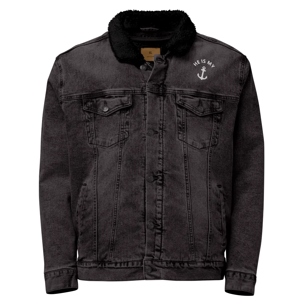 He is My Anchor Unisex Sherpa Denim Jacket product image (1)