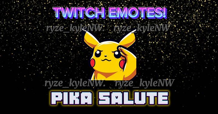 Twitch Emote PIKA SALUTE product image (1)