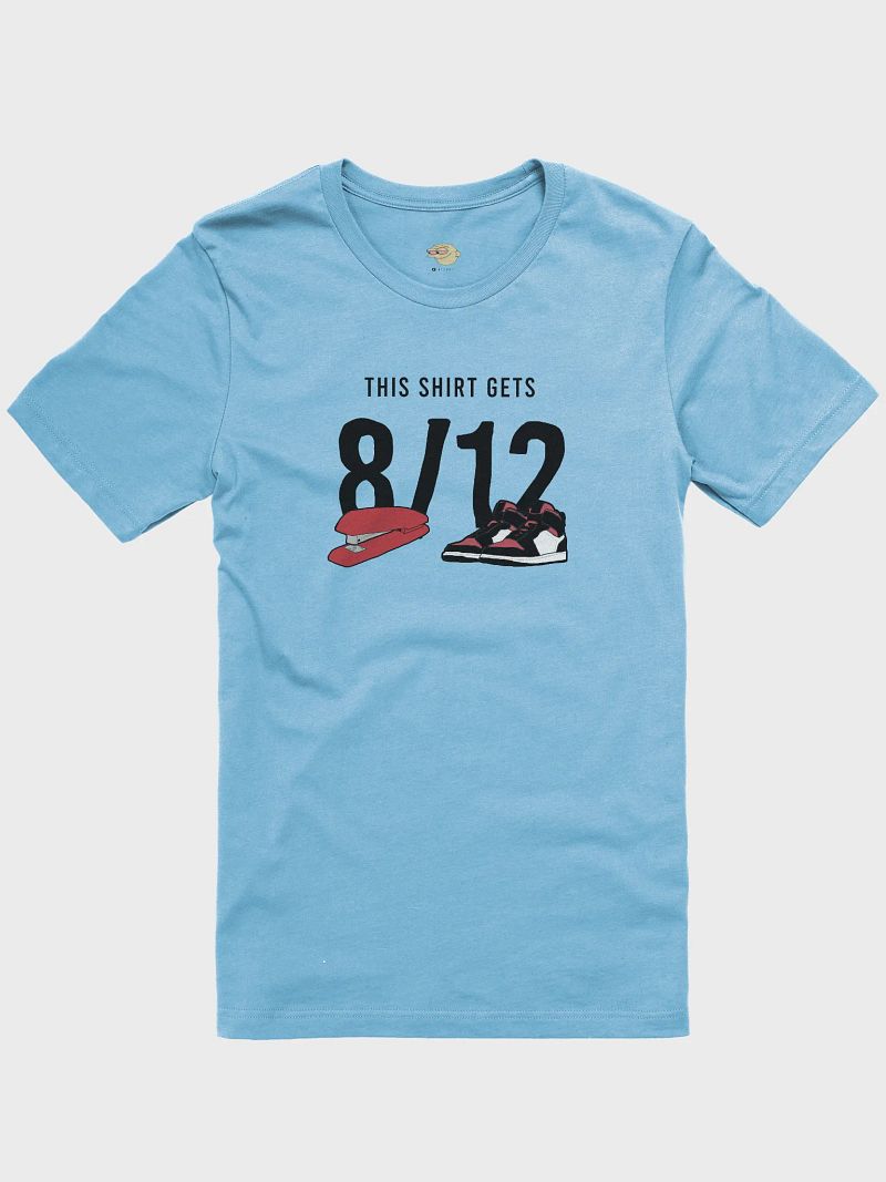This Shirt gets 8 Staplers out of 12 Shoes