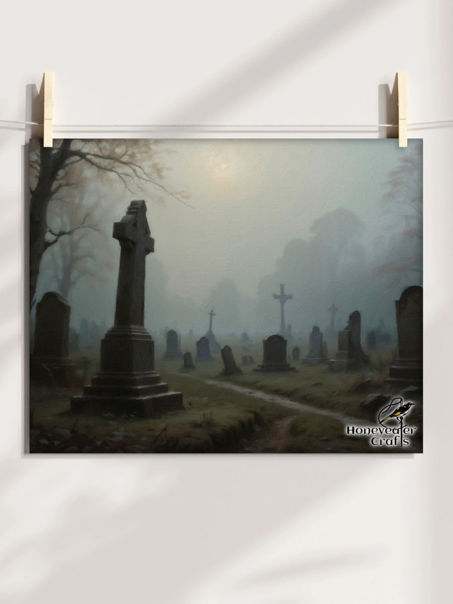 Haunted Graveyard: Halloween Art Poster product image (1)