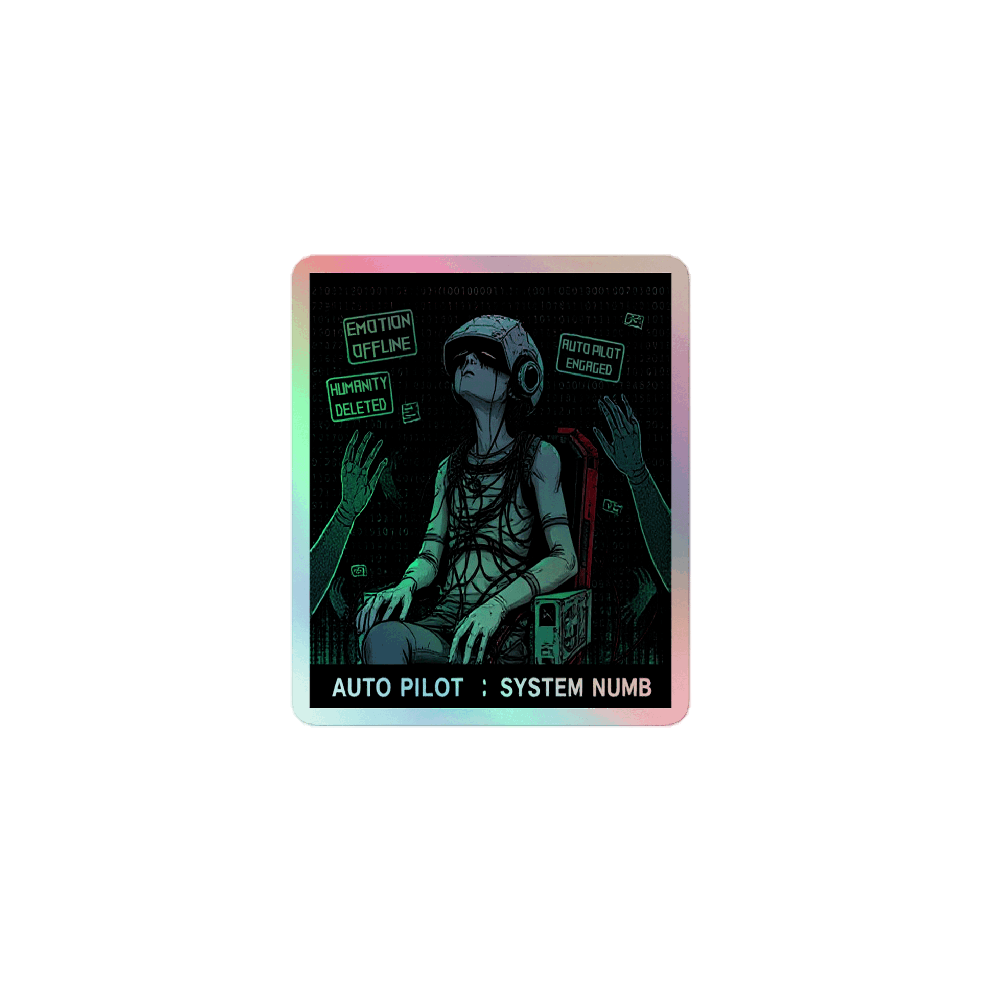 Living in Auto Pilot Holographic Stickers 2 product image (1)