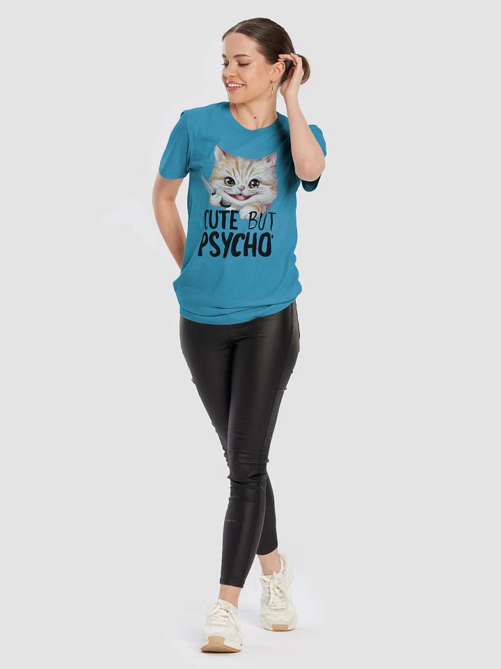 Cute But Psycho Cat T-Shirt – Quirky & Playful Design product image (2)