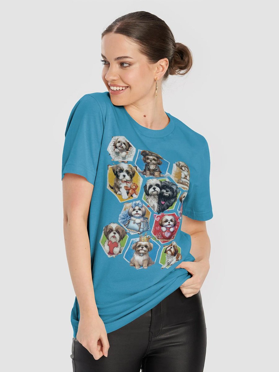 Funny Cute Shih Tzu in Cubes for Anyone Who Loves Their Dog T-Shirt product image (3)