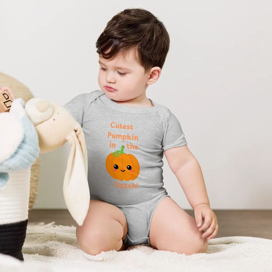 Cute Baby Pumpkin Fall T shirt with snaps product image (4)