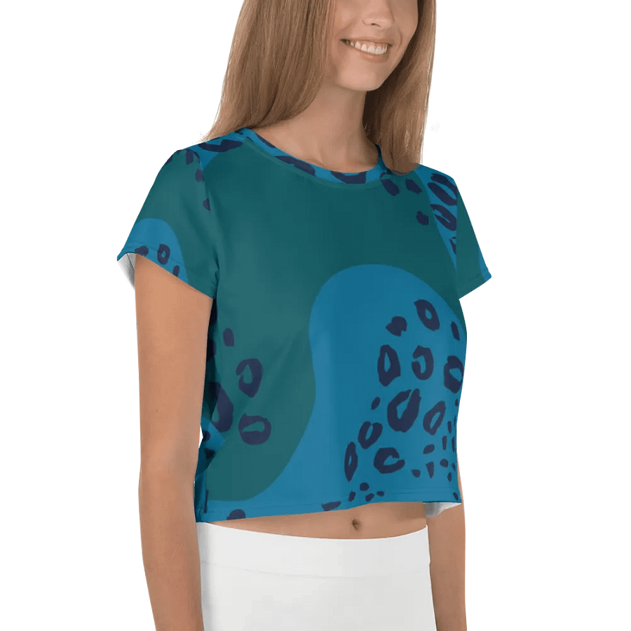 Teal Jungle Allure Crop Tee product image (4)
