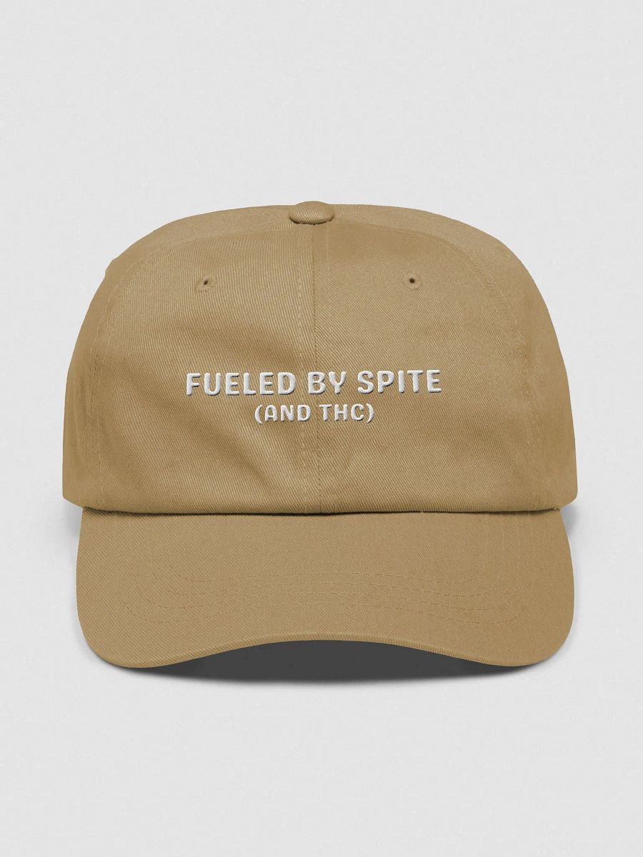 FUELED BY SPITE (white thread) embroidered classic dad hat product image (25)