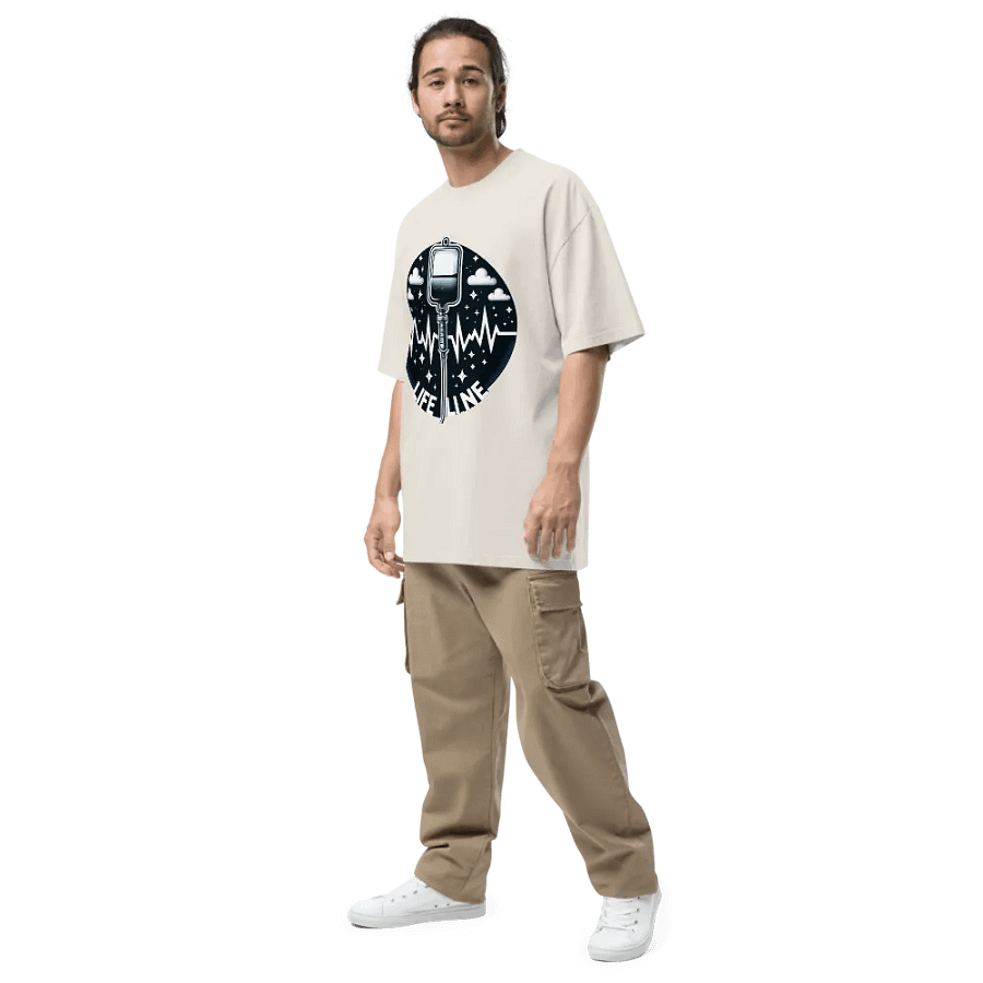 Lifeline EKG Oversized T-Shirt product image (19)
