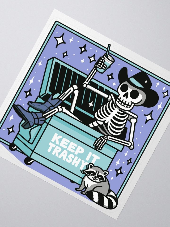 Keep It Trashy Sticker (Lilac/Teal) product image (2)