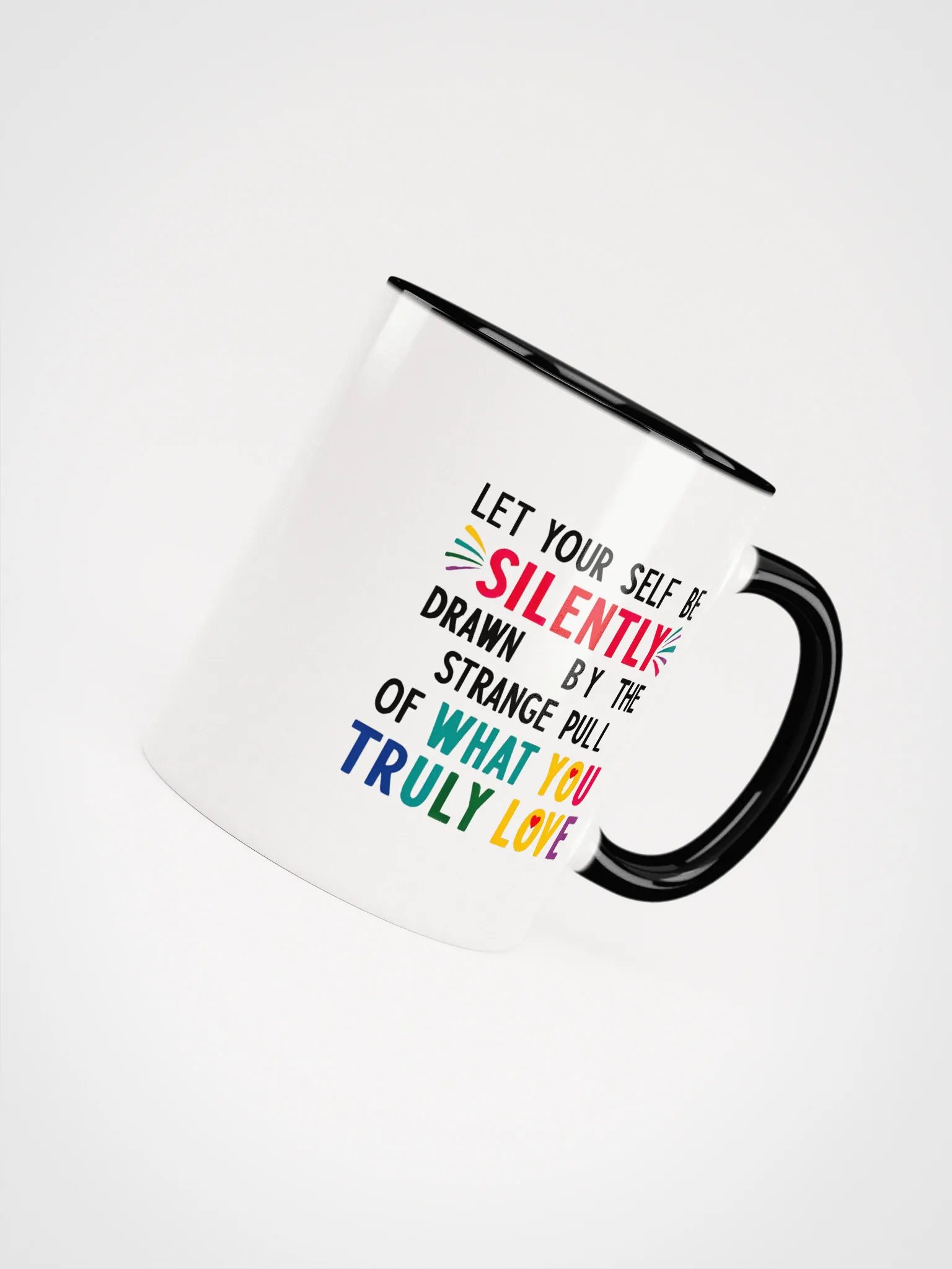 Let yourself be silently drawn by the strange pull of what you truly love - Ceramic Mug with Color Inside product image (4)