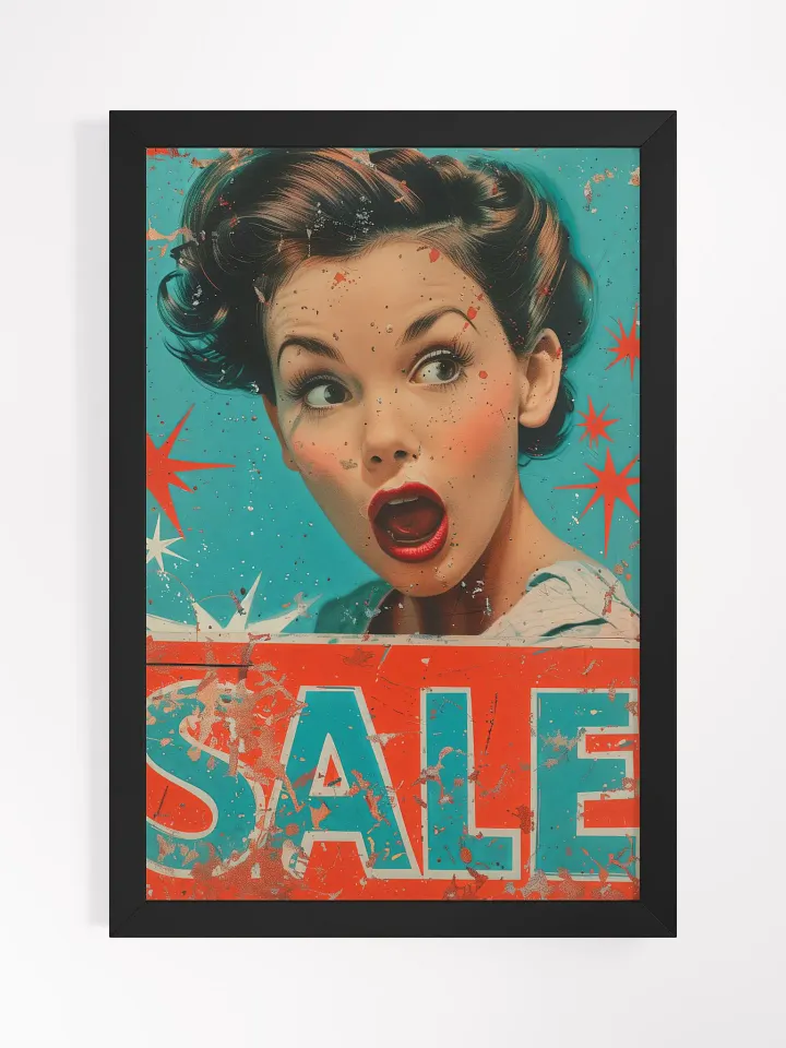 Pin-Up Surprise Sale - Pop Art Poster Framed product image (1)