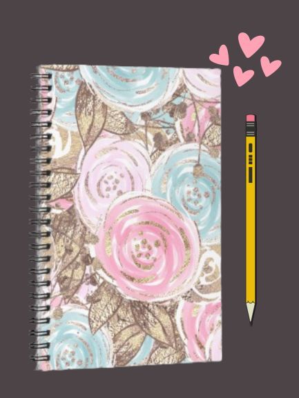 Pastel Water-Colored Roses Spiral Notebook product image (1)