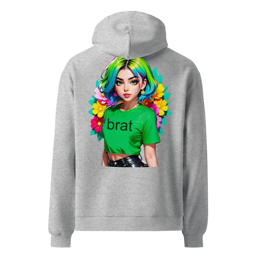 Brat - Premium Hoodie (Athletic Heather) Brat Life - v1 (Back Printed Design) product image (1)