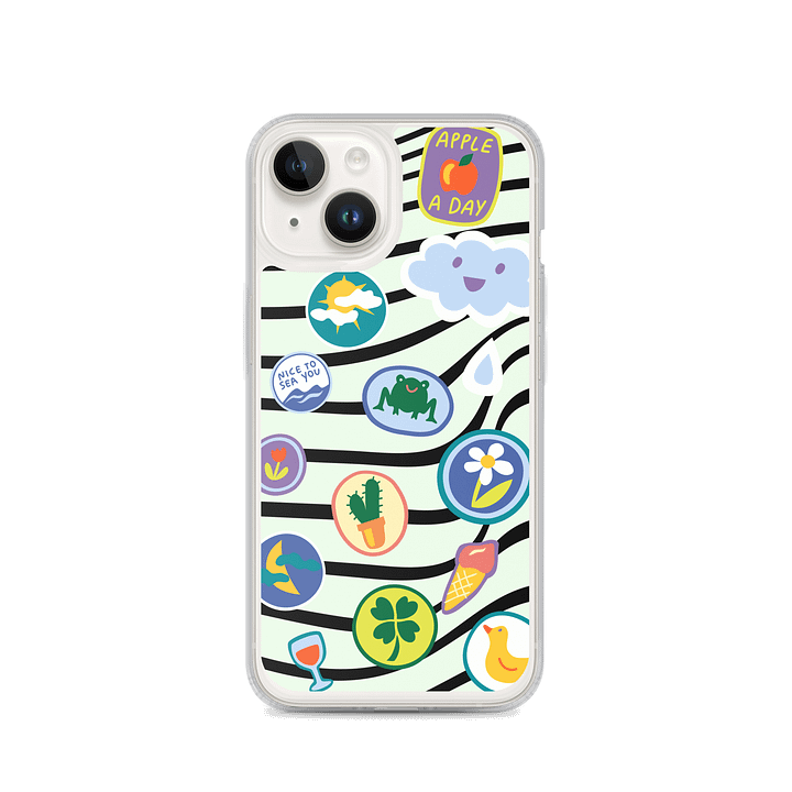 Whimsical MagSafe® Clear Case with Cute Stickers for iPhone® product image (2)