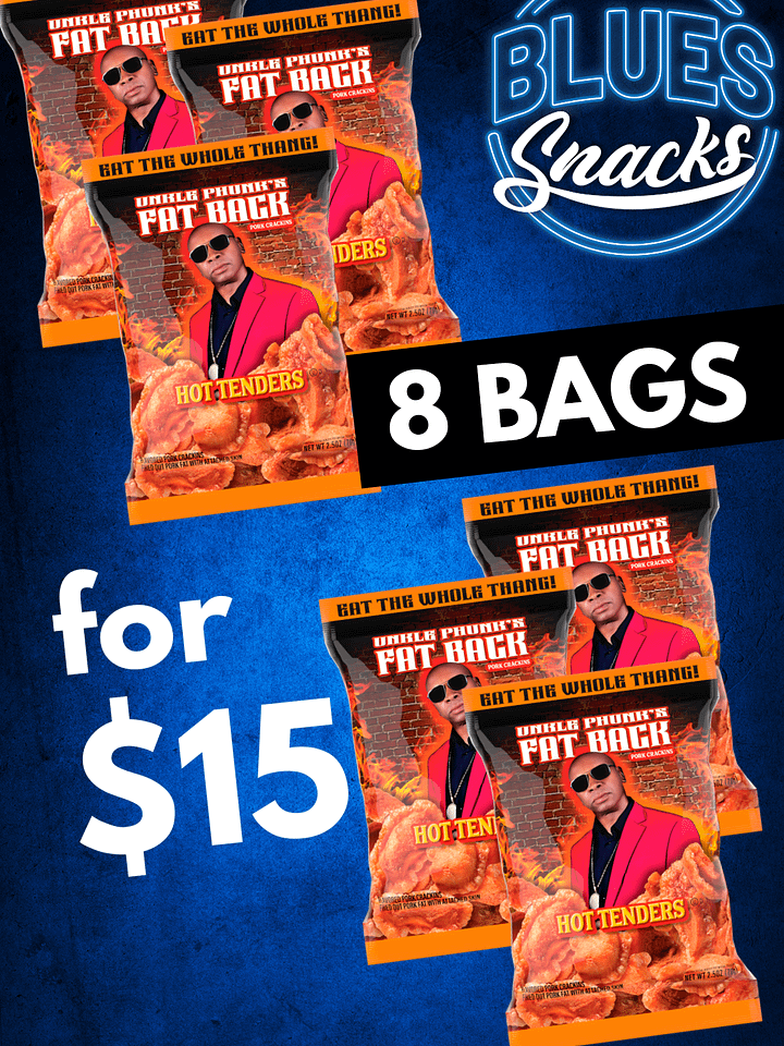 Unkle Phunk's Fat Back Hot Tenders 2.5oz. (8 Bags) product image (1)